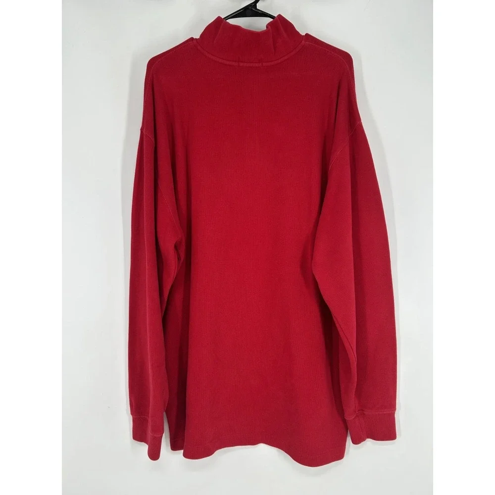 Polo‎ Ralph Lauren Sweater Mens XLT XL Tall Leather Tab Quarter 1/4 Zip Pullover